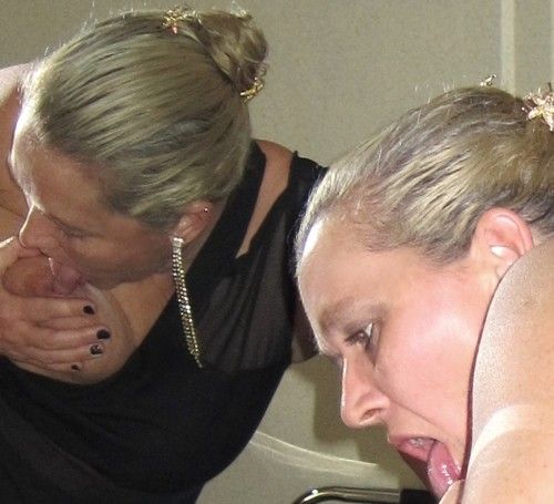 amateur blonde licking her own tit