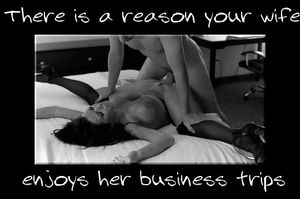 Your wife's boss loves her in stockings and heels.