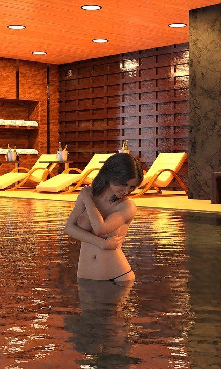 Woman, Hotel, Pool, Swimming, Water, Woman In Water