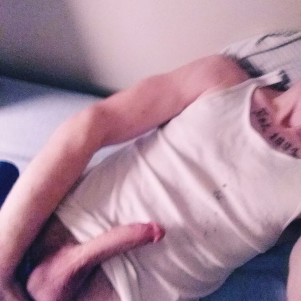 My semi hard cock.