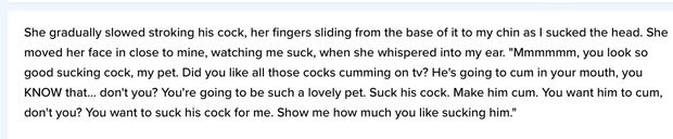 As mistress commands