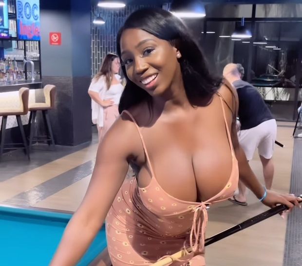 Ellie Mae playing pool 2