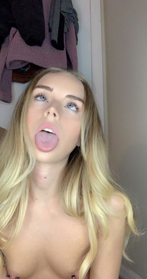Cute blonde teen waiting to taste your load