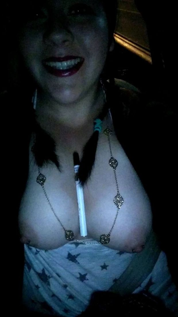 tits proudly on display