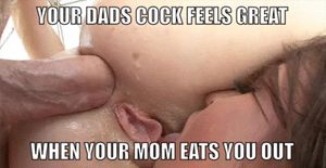 You love having your dad cum in your ass while your mom eagerly eats you out