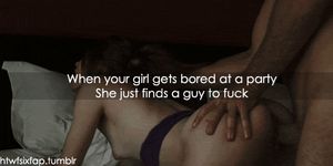 She likes to go to parties alone.