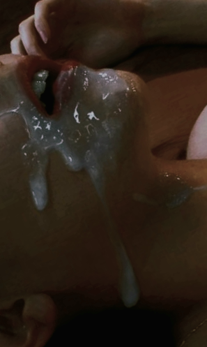 managed to! I cum on her face with everything I had and spit again. In the morning she got a little pissed off but I'll buy her something;)