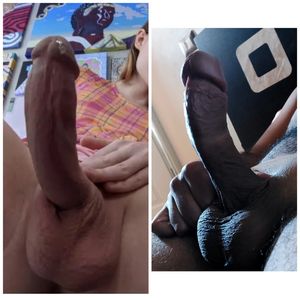 Shemale cock and balls vs my cock and tiny balls