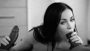 [*Fake] Two Lucky black guys get sucked and stroked by Megan Fox. (2/3)