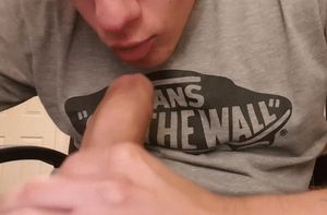 Sucking his own cock