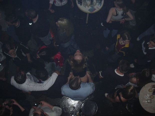 In the middle of the dancefloor