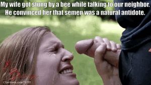 My wife is allergic to bees, and she got stung today. Luckily, she said our neighbor was there and had a shot of the antidote.