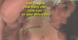 Your wife loves making you cum by telling you about the men who have fucked her tits.