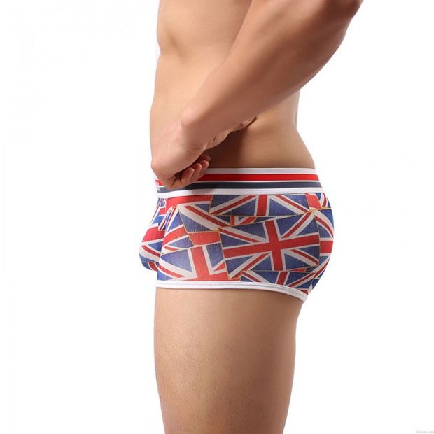 Sexy Mesh-Boxershorts mit britischer Flagge UK-Flagge Unterwäsche Sanft Atmungsaktiv G-String-Tanga Bulge Pouch Trunk Herrenunterwäsche