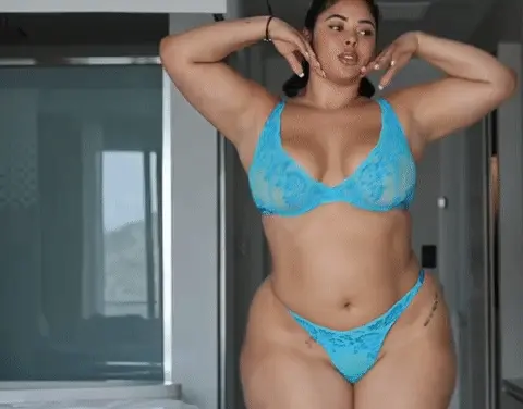 Tabria Majors cute little dance in lingerie set