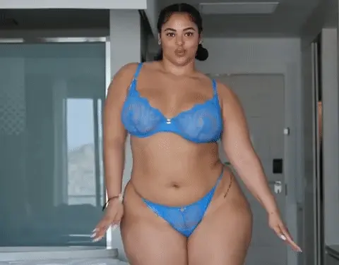 Tabria Majors doing a cute little dance in her lingerie set