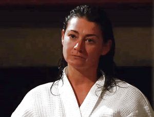 Emmerdale's Moira Dingle in white dressing gown!