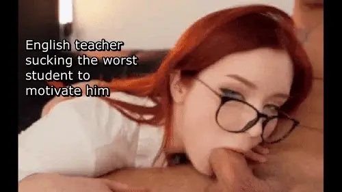 Teacher sucking bad student's dick.