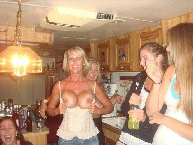 Mom Showing Off Her Implants