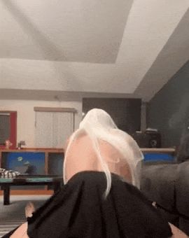 Blonde getting after it reverse cowgirl