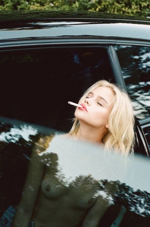 Little hottie chilling after fucking in your car