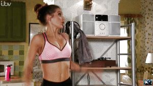 Corrie's Rosie Webster keeping fit in house!