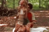 SMG screwing guy in woods!