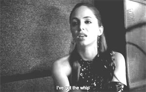 BDSM Celeb hottie - I got the whip subtitles added (black/white) gif