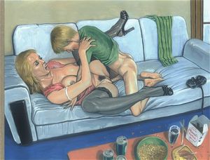 Lucky teen banging MILF neighbor