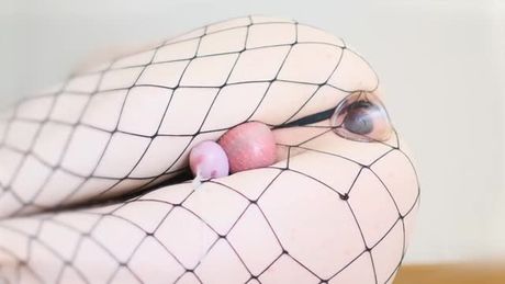 sexy femboy with a dildo