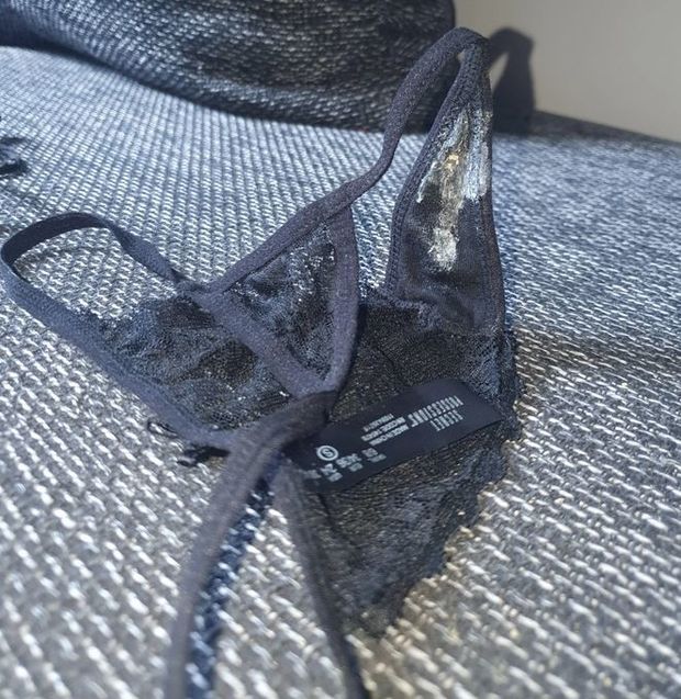 Mandee's panties so crisp with her pussy cream they can stand #MandeeCandy