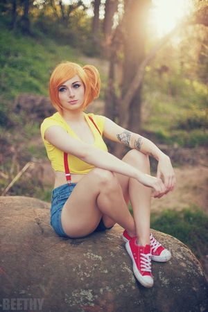 Misty outdoor cosplay