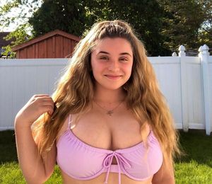 Kate big boobs pink bikini top