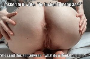 Wife's surprise - [part 2] - texting to husband after my anal creampie