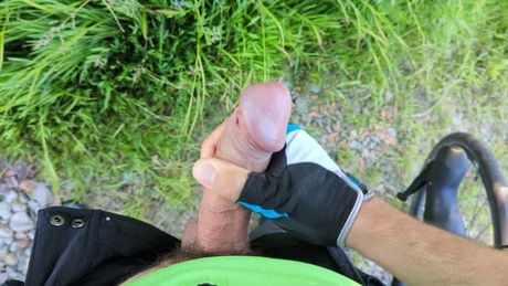 Having some fun during a bike ride