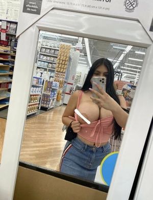 Showing off in the store