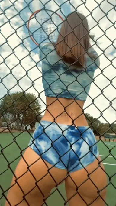 Twerking her nice ass in public
