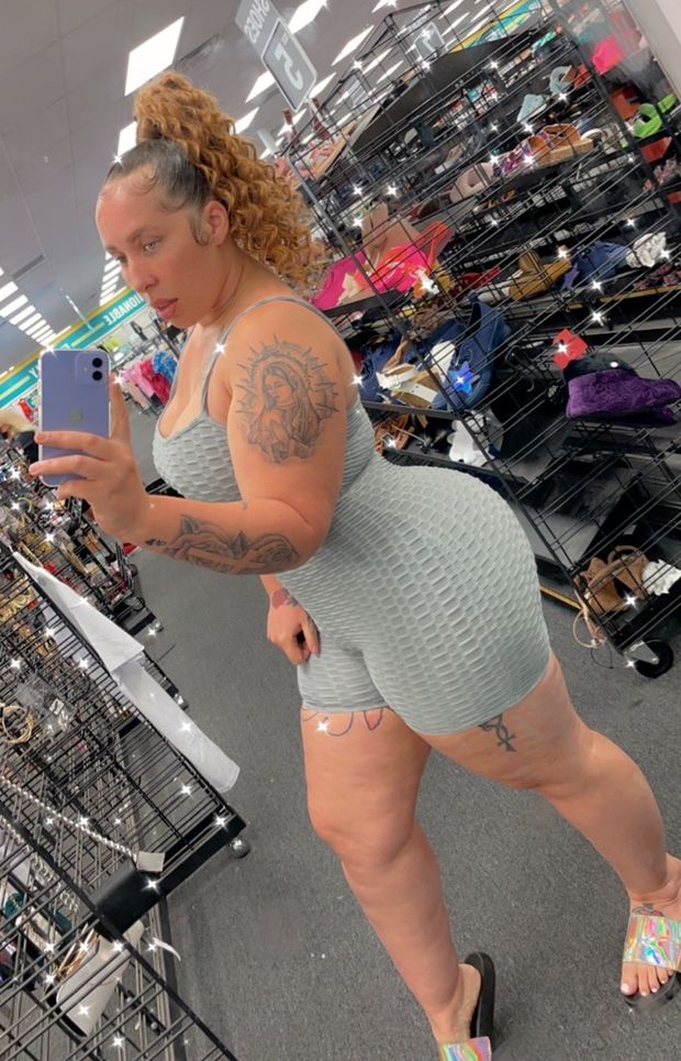Thunda in skin tight one piece