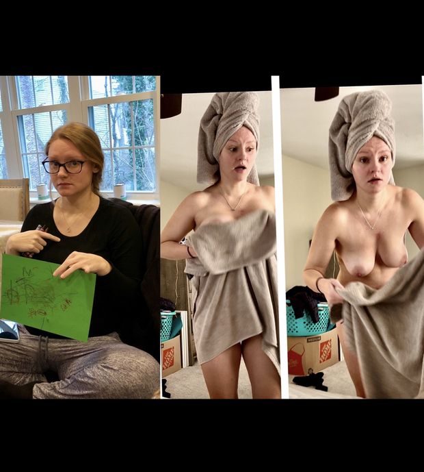 Pregnant Amateur Unaware She is Being Recorded Getting Ready For Work