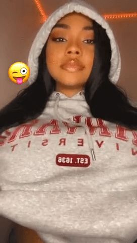 Beautiful Iris Black playing with her titties