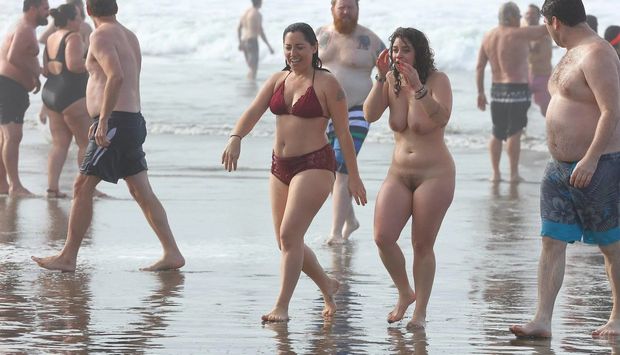 naked in public