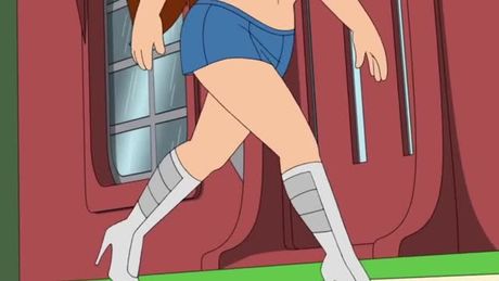 Hot Meg Griffin Road to Multiverse sexy walking down street!