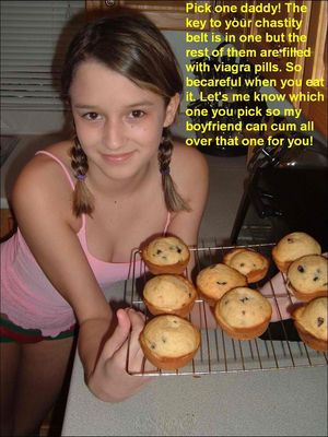 Daughter teases and humiliates dad in chasity!