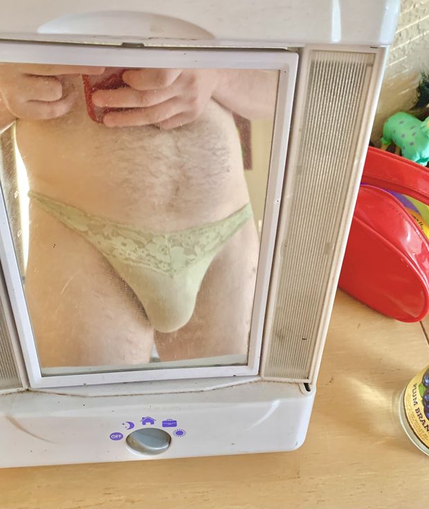 Gfs underwear selfie in her makeup mirror