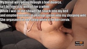 My wife was upset that we would miss a chance at her fertile time with my friend here. I told her we would try next month.