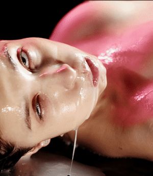 Asian spilling out cum from her mouth