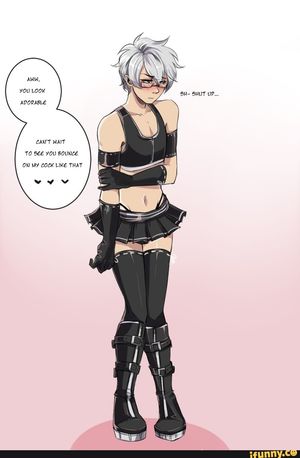 Your new femboyfriend is still shy