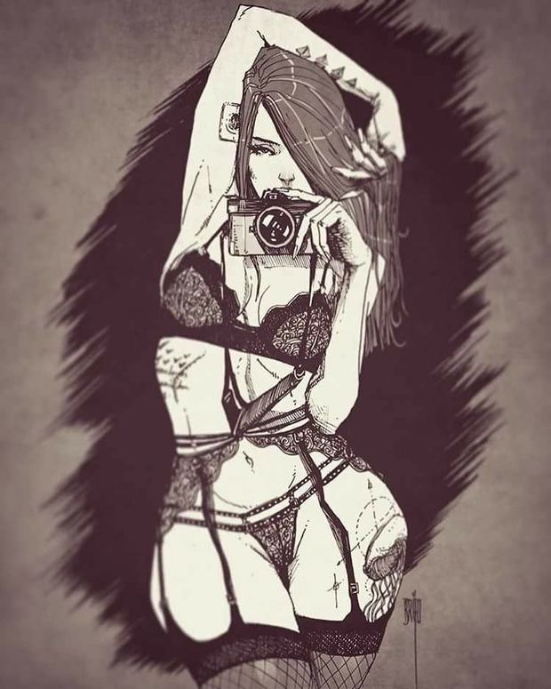 Camera shy. };}~