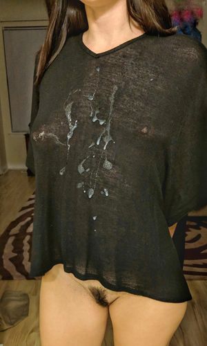 Cum on shirt