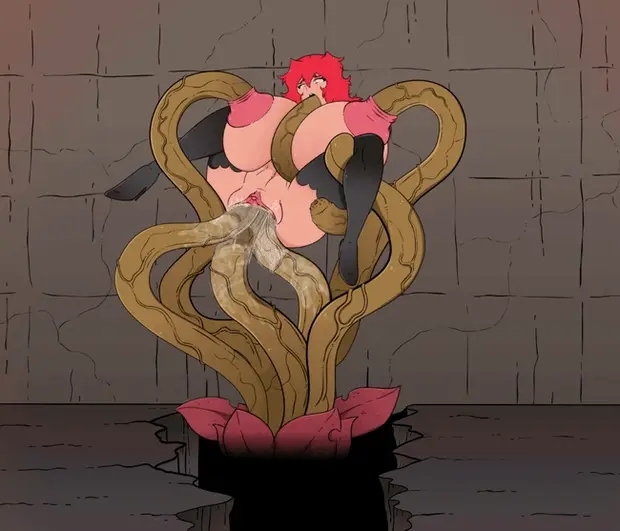 PHAT Redhead hard fucked by tentacle creature.